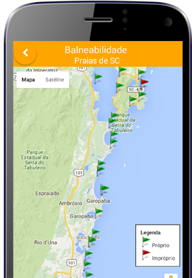 Balneabilidade e qualidade da água e balneários